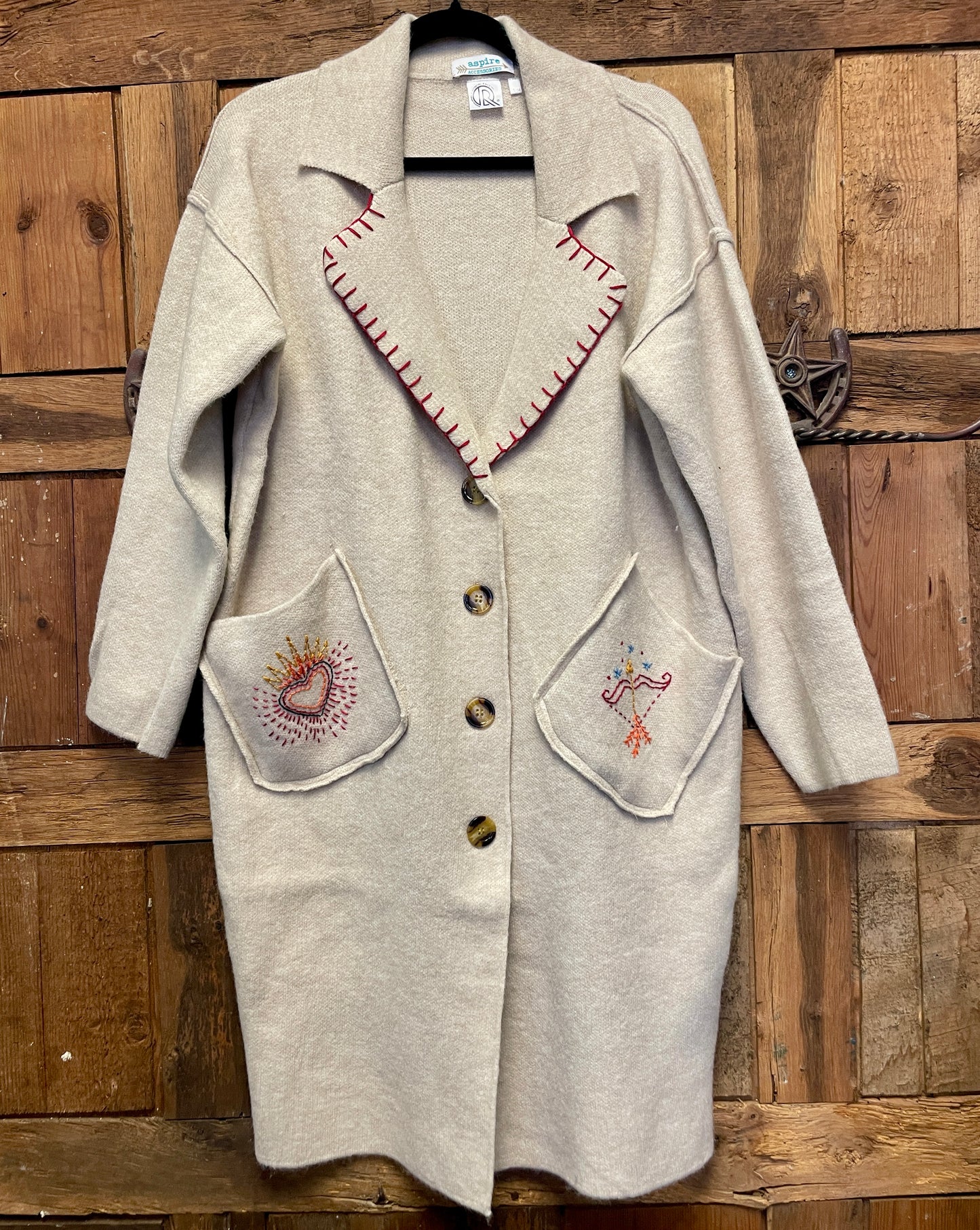 Lots of Love Hand Embroidered Cardigan