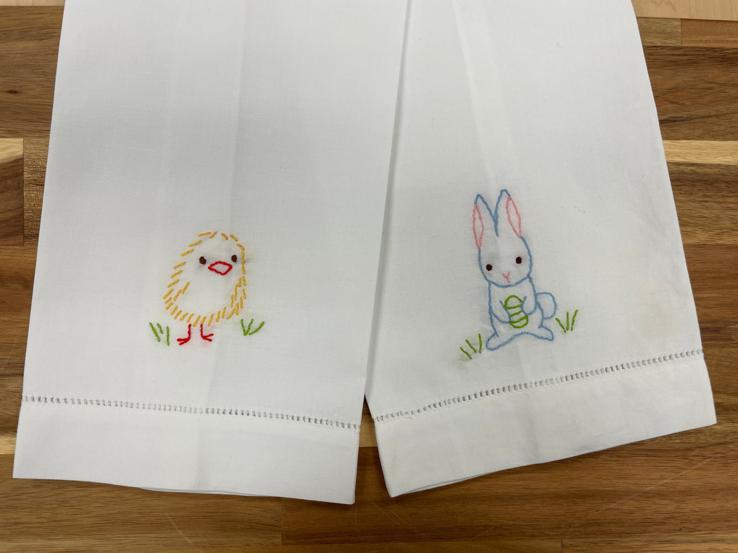 Baby Chick Embroidered Tea Towel
