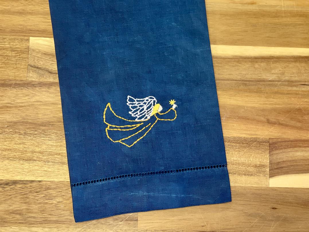 Angel Embroidered Tea Towel