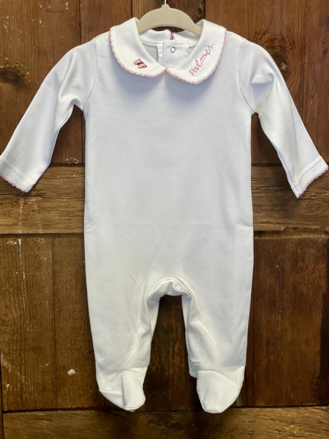 Embroidered Footed Onesie
