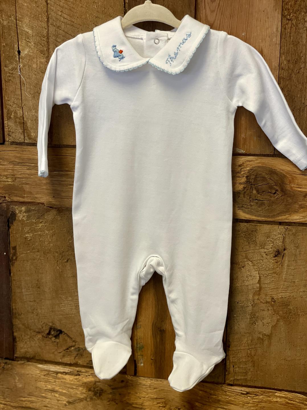 Embroidered Footed Onesie
