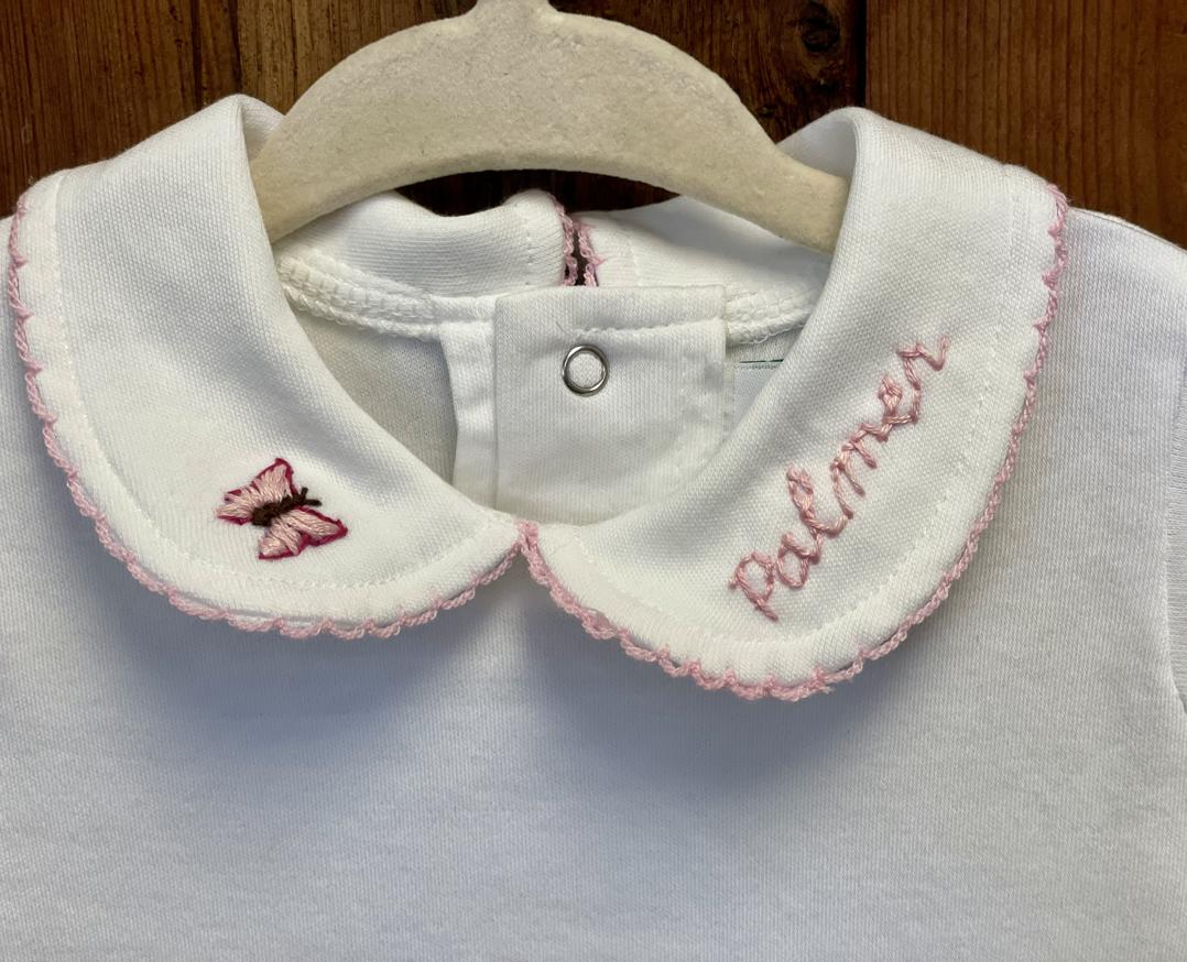 Embroidered Footed Onesie