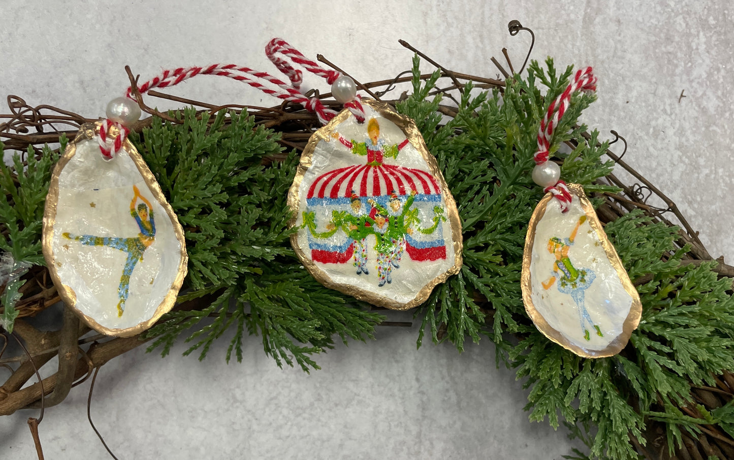 Nutcracker Set Shell Ornaments