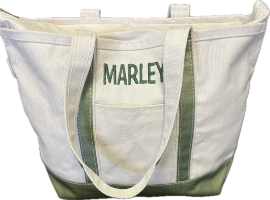 Monogrammed Canvas Bag
