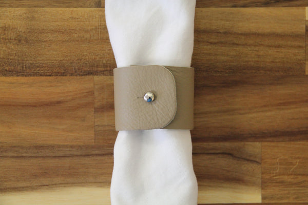 Leather Napkin Rings (Set of 6)