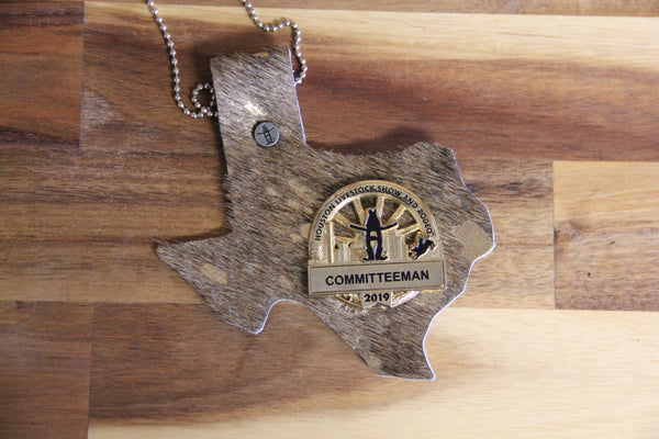 Texas Shaped Rodeo Badge Holder