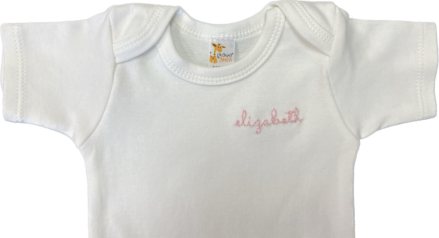 Custom Embroidered Short Sleeve Onesie