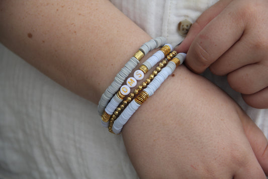 Initial Beaded Bracelet