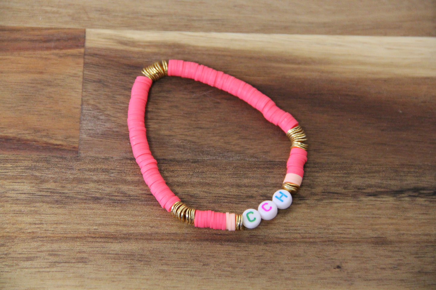 Initial Beaded Bracelet
