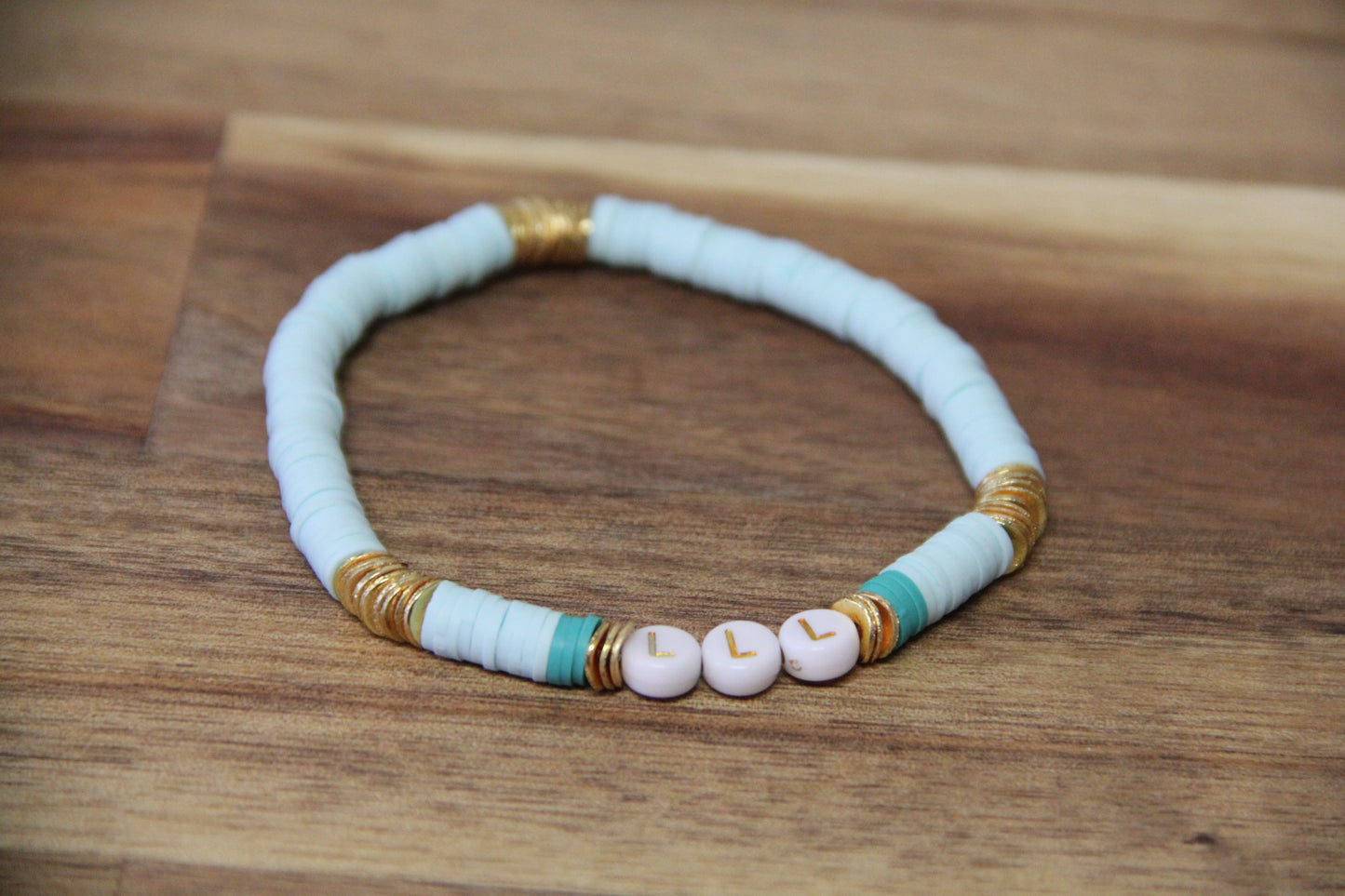 Initial Beaded Bracelet