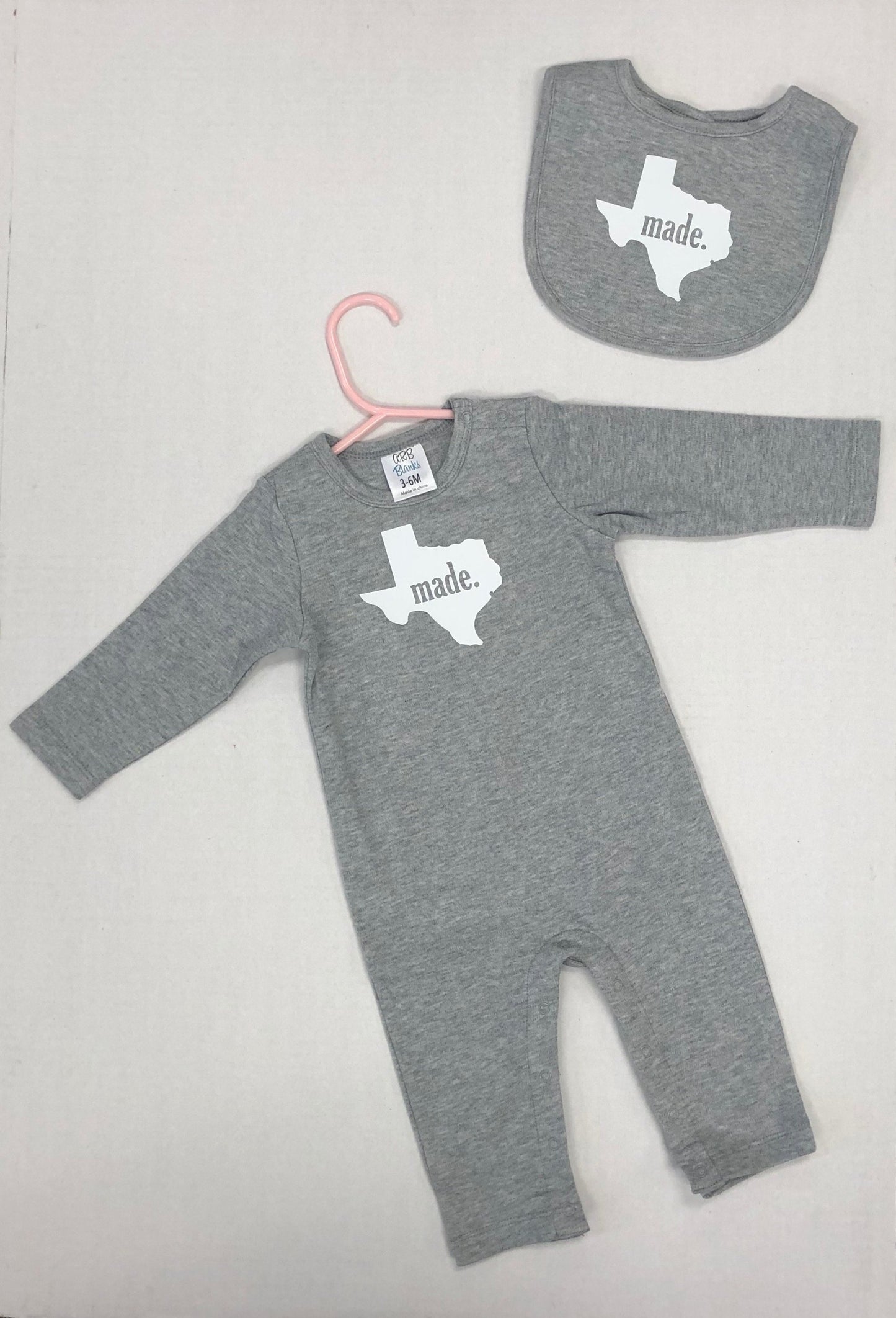 Texas Made Jumpsuit & Bib Set