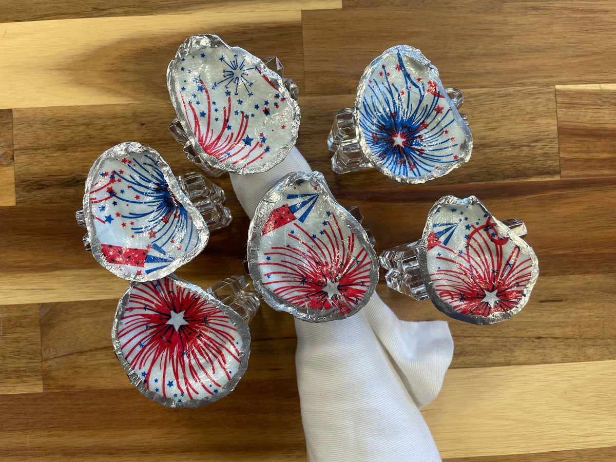 Fireworks Shell Napkin Rings