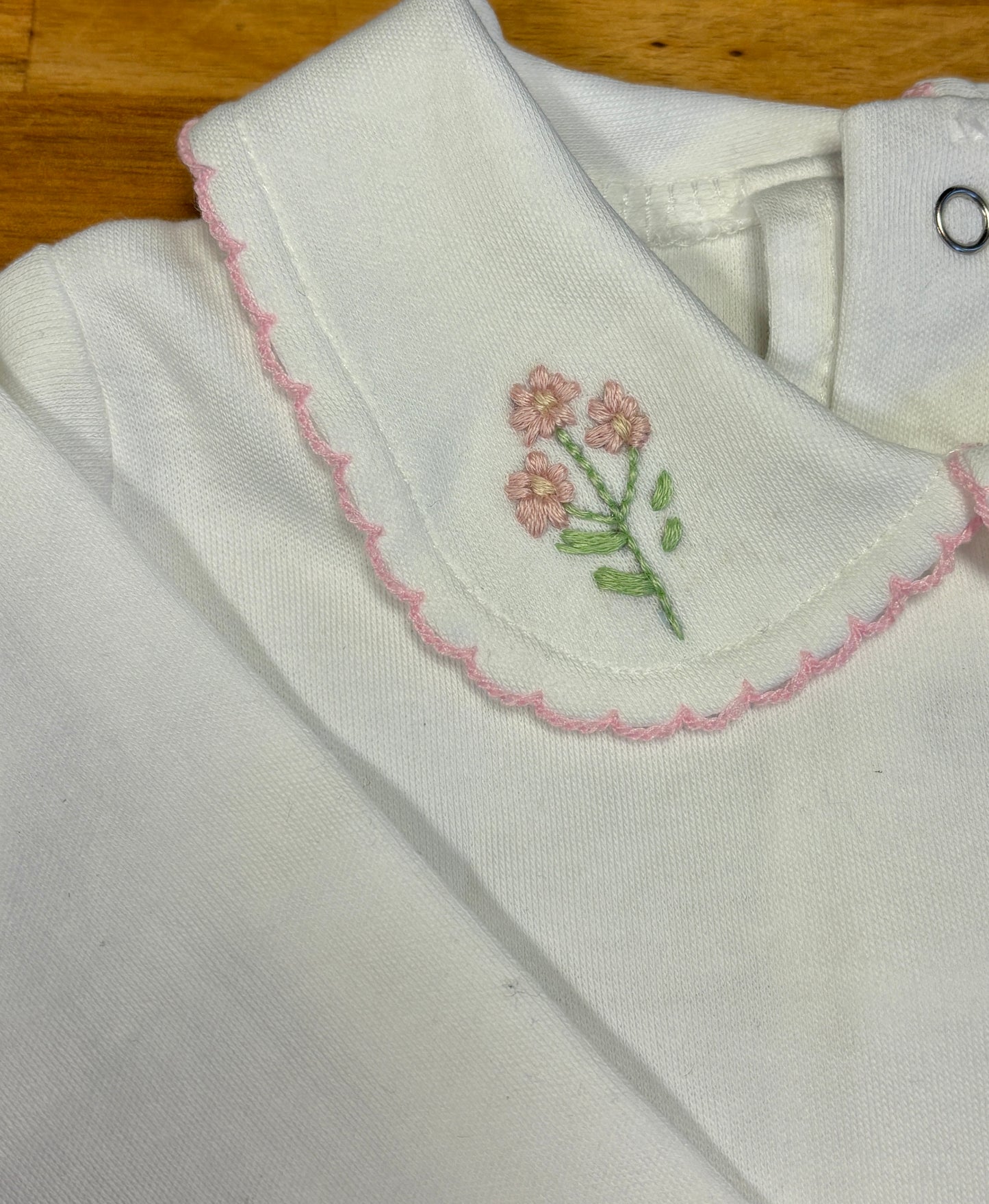 Embroidered Footed Onesie