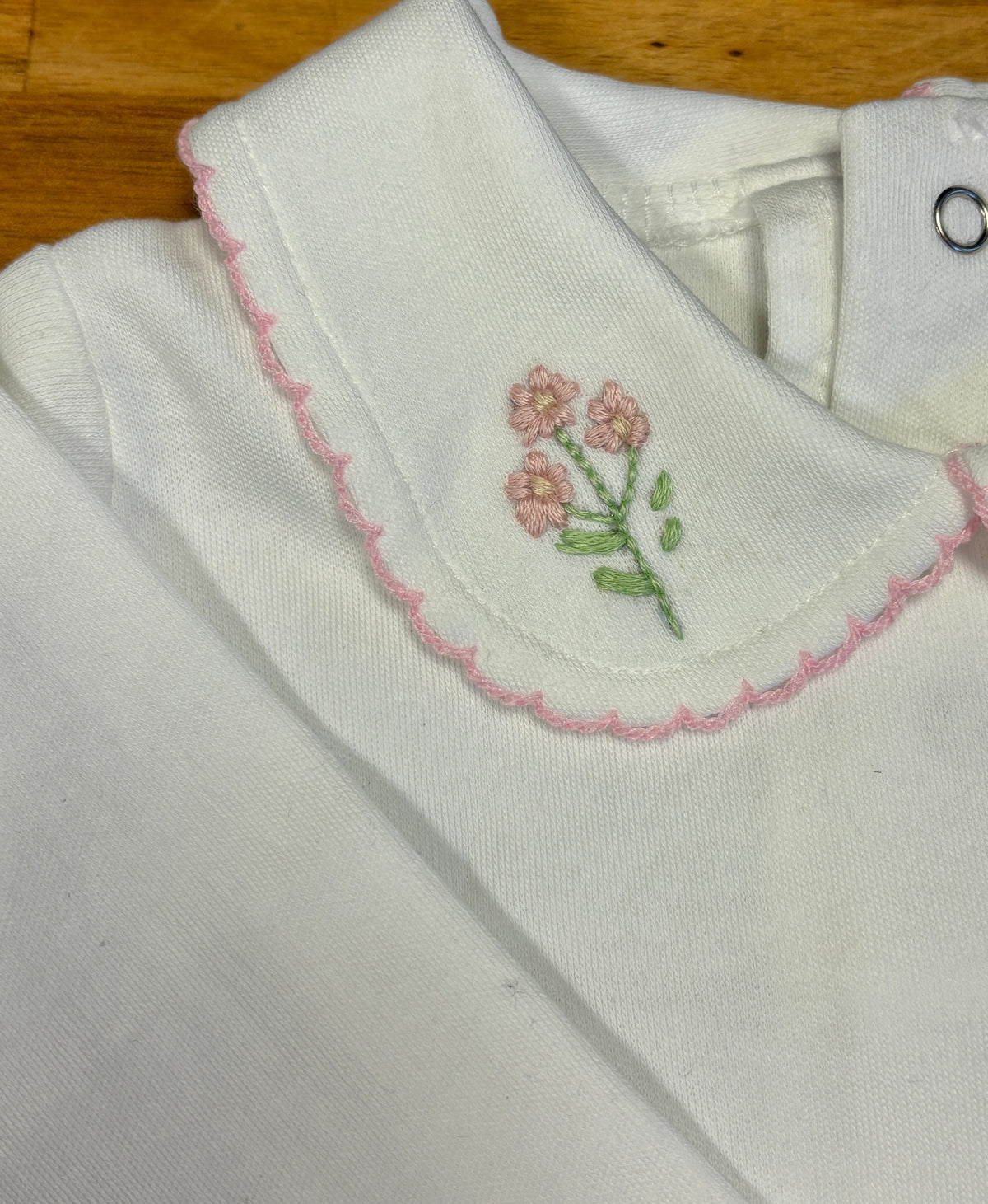 Embroidered Footed Onesie