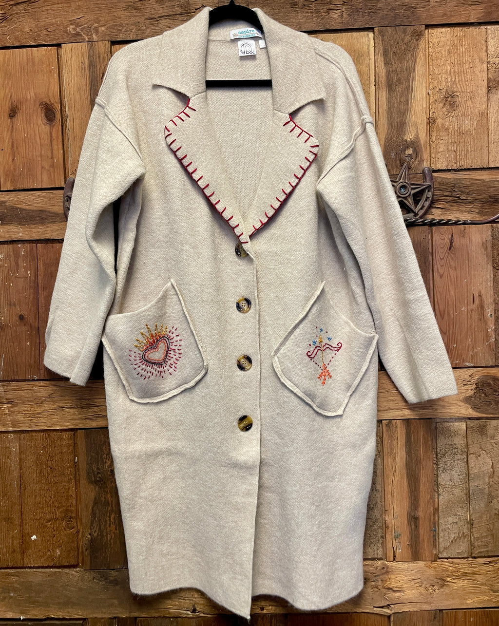 Lots of Love Hand Embroidered Cardigan