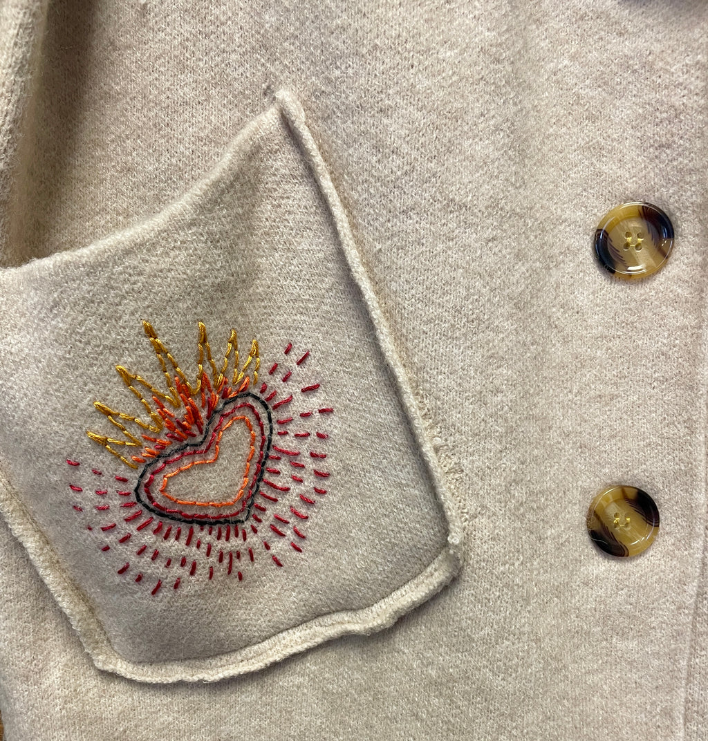 Lots of Love Hand Embroidered Cardigan