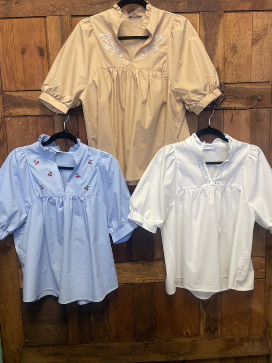 Hand Embroidered Jamie Shirt