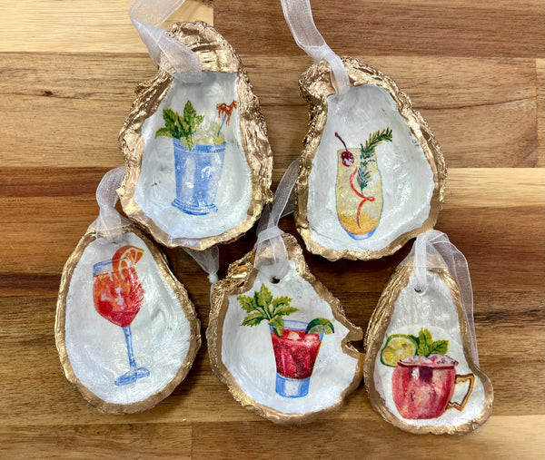 Cocktail Shell Ornament Set