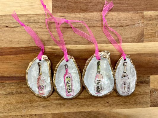 Prosecco Shell Ornament Set