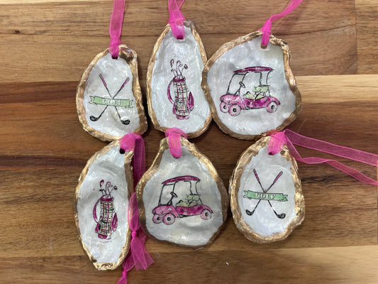 Golf Shell Ornament Set