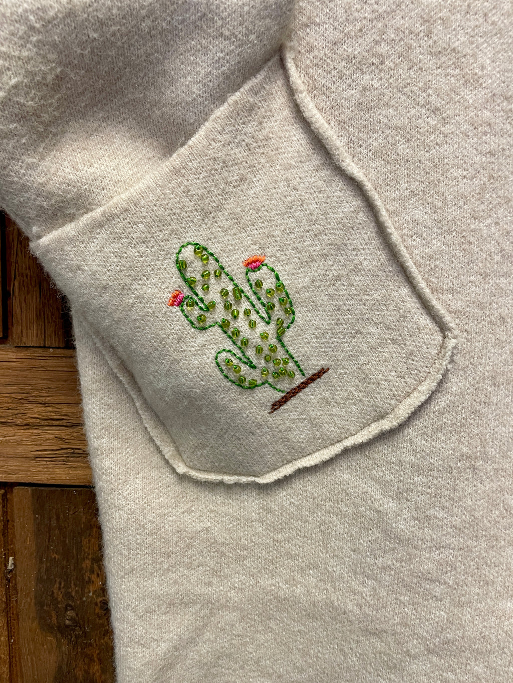 Cactus Hand Embroidered Cardigan