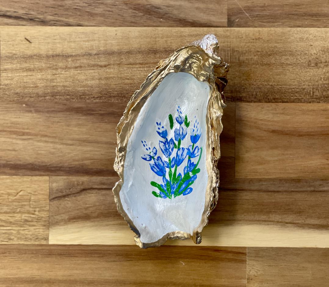 Hand Painted Shell Ring Dish