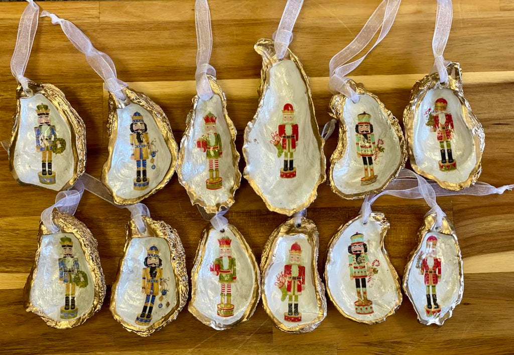 Nutcracker Shell Ornaments Set