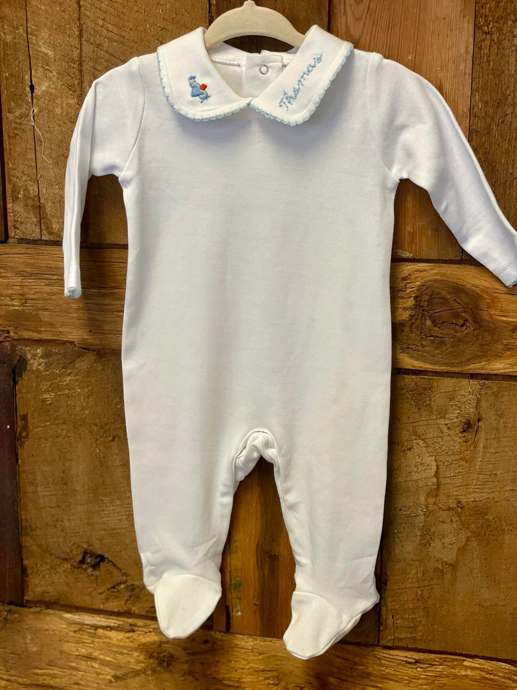 Embroidered Footed Onesie