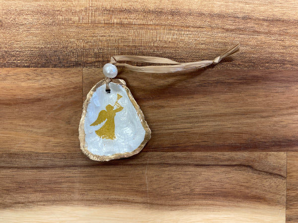 Gold Nativity Shell Ornaments