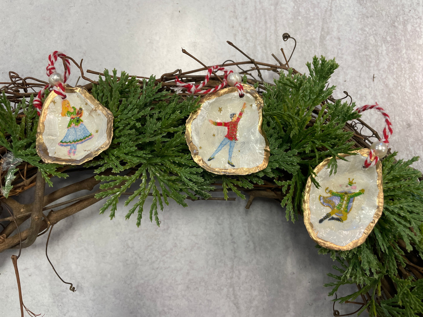 Nutcracker Set Shell Ornaments