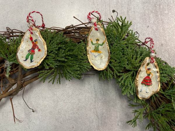 Nutcracker Set Shell Ornaments