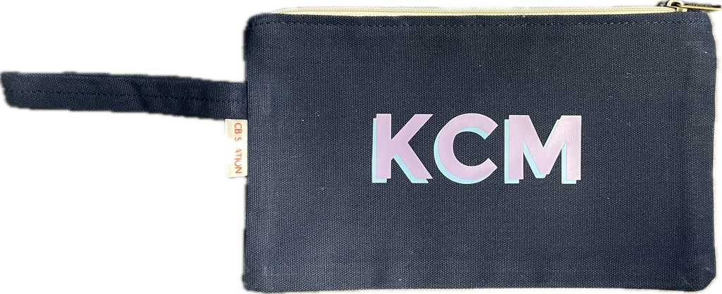 Monogrammed Canvas Pouch