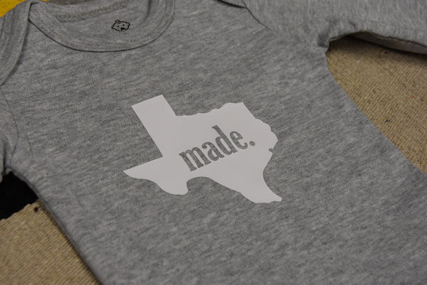 'Texas Made' Jumpsuit & Bib Set
