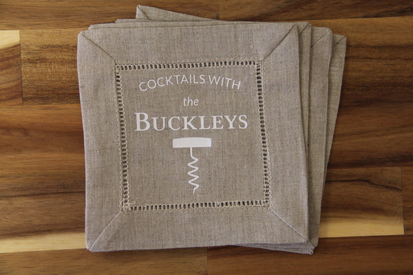 Personalized Cocktail Napkins - Set of 4