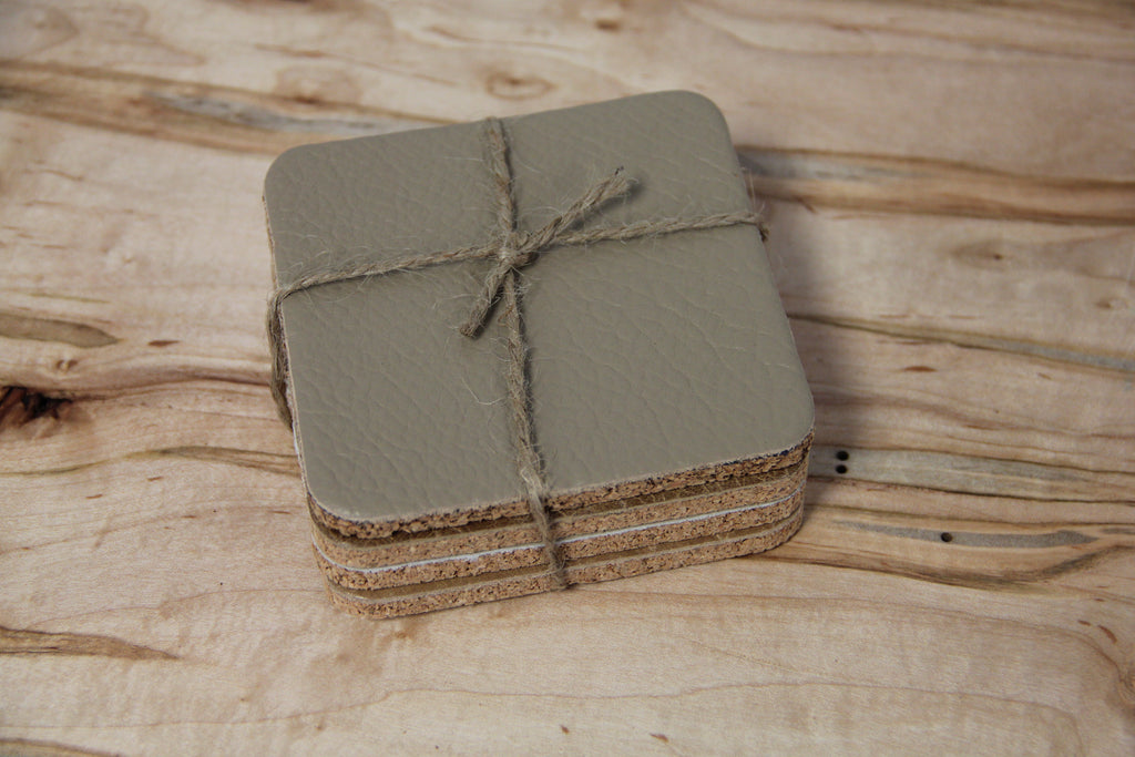 Coasters - Cork & Leather (Set of 4)