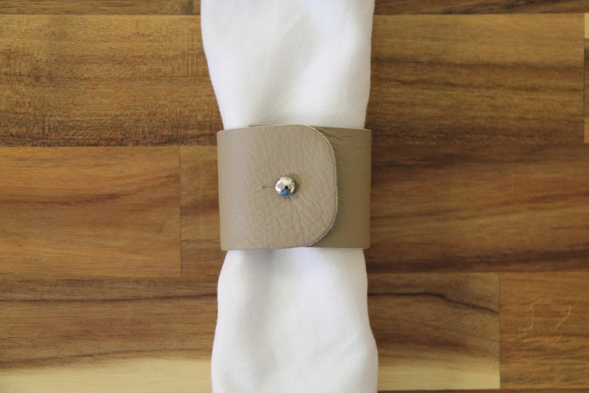 Leather Napkin Rings (Set of 6)