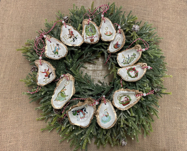 12 Days of Christmas Shell Ornaments