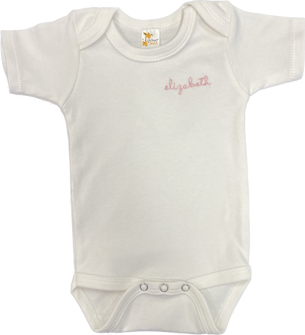 Custom Embroidered Short Sleeve Onesie