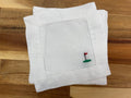 Golf Embroidered Cocktail Napkins